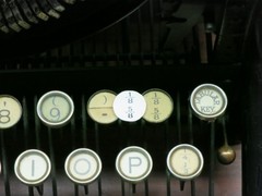 Key inlay replica for antique Underwood typewriter (Black Key Version)