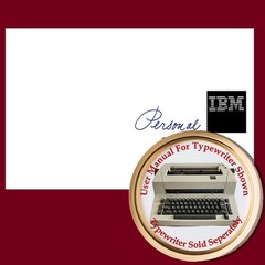 IBM Personal Writer Typewriter Manual Guide Book User Owner’s Edition Booklet
