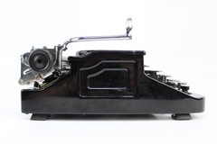 Antique, Vintage 1930s L.C. Smith & Corona Sterling Black Typewriter with Case