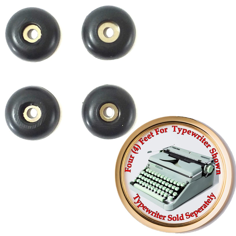 Hermes 2000 Typewriter Rubber Feet Replacement Set of 4 New Feet For Green 2000