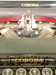 Smith-Corona Portable Typewriter DUO! Flat-Top Standard AND Maroon Sterling