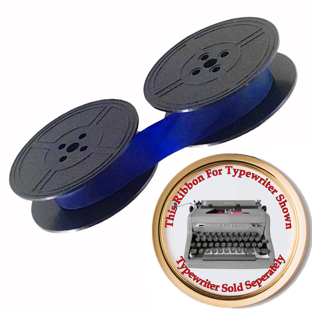 BLUE Ink Typewriter Ribbon for a 1950s Royal Arrow Auto Reverse Eyelets