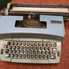 Smith Corona Electric Coronet Super 12 Baby Blue Typewriter Tested Works 1979