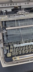 1960’s Adler J5 Dark Gray/Blue Vintage Portable Typewriter Tested Working Well