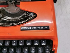 Brother Young Elite Typewriter Retro Vintage Antique Orange Alphabetic Array JP