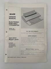 Sears Electronic Typewriter The Electronic 2 Model 161.53309850 Tested Working
