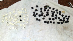 Vintage Black and White, 2 Complete Sets Original Plastic Typewriter Keys