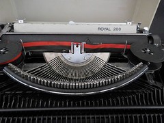 Royal 200 Typewriter Made In Japan Vintage Writing Art Deco Design Gray