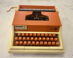 VTG Buddy L Easy Writer 500 Portable Typewriter 1976 Japan Working w/ Hard Case