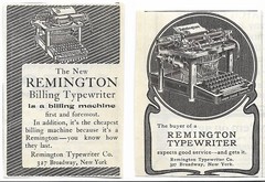 Antique Office Machine Equipment – Remington Typewriter – 1890-1908 Art AD Lot