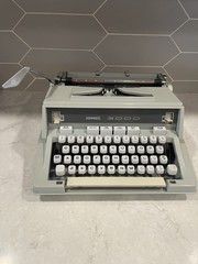 Hermes 3000 typewriter With Plastic Cover. Needs Ink+ Works + Clean