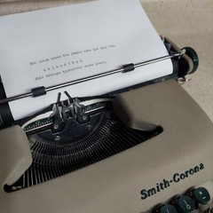 Smith Corona Sterling Typewriter, Case & Key, Original Manual, Papers & Brush