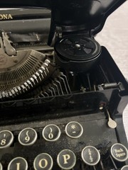 1937 Corona standard typewriter standard Glossy black Flat Top Beautiful