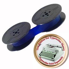 BLUE Ink Typewriter Ribbon for Hermes 3000 Typewriter Boxy 1967-70 Model Eyelets