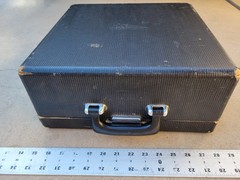 Smith Corona Sterling Typewriter Hard Case Beige W/ Green Keys Lockheed Aircraft