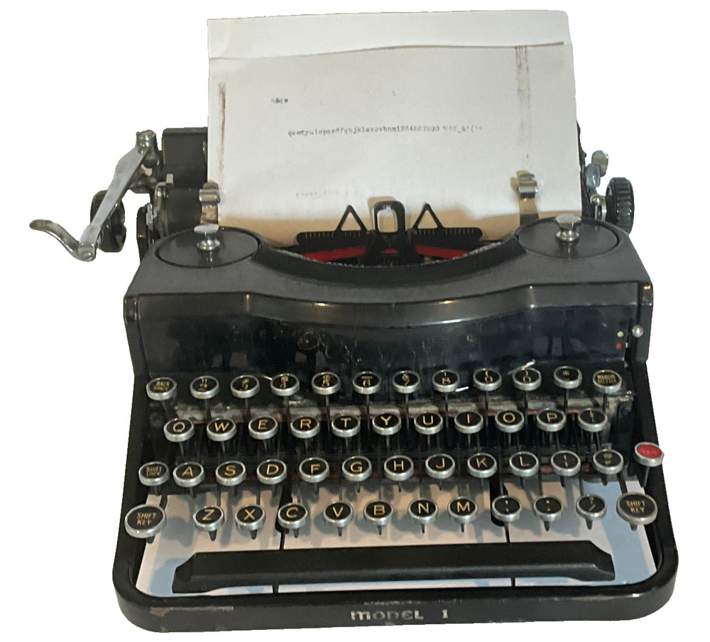 Remington Rand Model 1 Manual Typewriter Tabulator Original 1936 Vintage w/Case