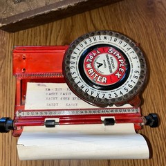 Antique 1920’s Simplex, Special Demonstrated Model A Typewriter w/ OriginalBox