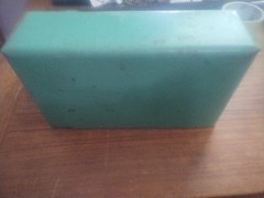 Child’s Typewriter Toy Tom Thumb Metal Carrying Case VINTAGE Antique 50s Green