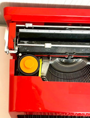 Olivetti Valentine Manual Typewriter with Case Vintage Red AS IS