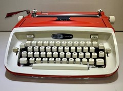 Antique 1965 Red Royal Custom Vintage Typewriter #GM 6309761