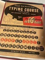 Vintage 1961 Smith-Corona 10-Day Touch Typing Course 5 Vinyl Stand-Up Booklet