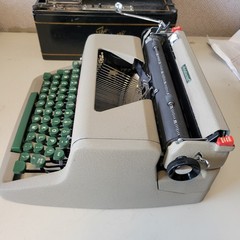 Vintage Royal Aristocrat Typewriter With Case Green Keys~ Tested Working 1950s