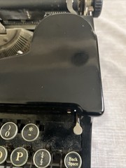 1937 Corona standard typewriter standard Glossy black Flat Top Beautiful