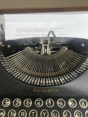 Vintage Beautiful 1938 Remington Rem-ette Portable Typewriter W/Case Very Nice