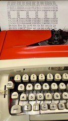 Antique 1965 Red Royal Custom Vintage Typewriter #GM 6309761