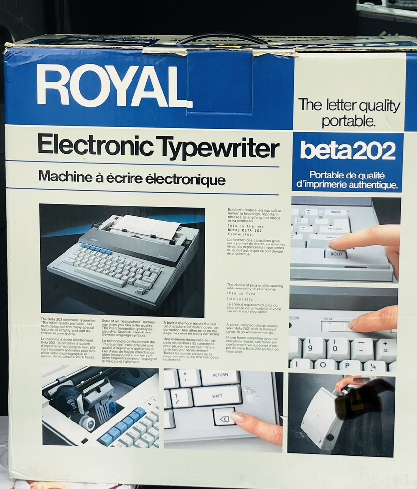 Royal (Triumph-Adler) Beta 202 Portable Electronic Typewriter (1984) New/orig