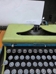 Rare 1940s Royal Model A Quiet Typewriter Green Blue Color