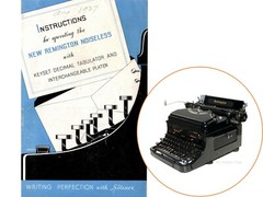 ORIGINAL Remington Noiseless Standard Typewriter Instruction Manual Antique Vtg
