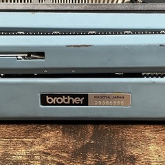 Brother Webster XL-500 Typewriter Blue Vintage w/ Case Untested For Parts