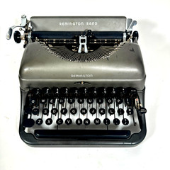 Remington Rand Deluxe Model 5 Vintage Portable Manual Typewriter With Case