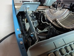 Vintage Smith Corona Coronet Automatic Typewriter Blue w/ Case For Parts Repair