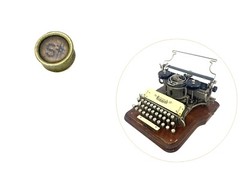 Hammond No.12 Typewriter S # Key Antique Part Vtg Glass Keytop Keyboard