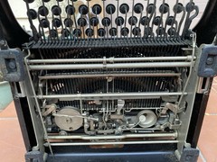1936 Remington Rand Deluxe Model 5 Typewriter Vintage Black with Case