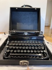 ANTIQUE SMITH CORONA JUNIOR PORTABLE TYPEWRITER C. 1934