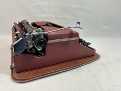 Triumph Norm 6 Red Typewriter Refurbished Cleaned + New Ribbon Year 1950