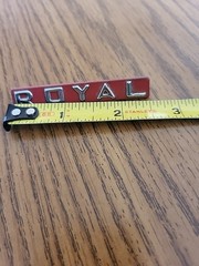 Vintage Royal Quiet Deluxe Typewriter Parts: Red ROYAL Badge/ Name plate insert