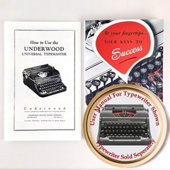 Underwood Universal Typewriter User Owner’s Manuals Complete 40s Model Documents