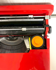 Olivetti Valentine Manual Typewriter with Case Vintage Red AS IS