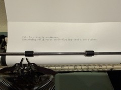 Vintage Smith Corona Sterling Blue Manual Typewriter