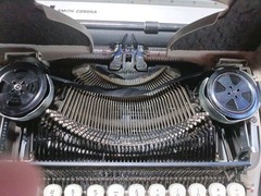 Nice 1964 Smith-Corona Sterling 5AX Portable Typewriter Gray With Case Vintage