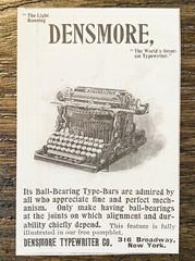 1899 Light Running DENSMORE World’s Greatest Typewriter Vtg Model No.2 Print Ad