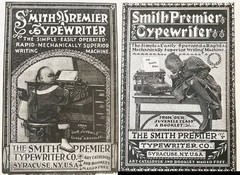 Smith Premier JUVENILE CLASS Vtg 1898 Typewriter Print Ads w/ Little Kids Typing