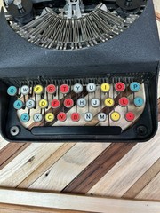 VTG Rare 1938 Remington Rem Rand Bantam Children’s Typewriter W/ Colored Keys