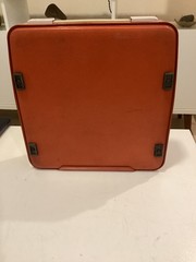HERMES BABY TYPEWRITER. POP ART. CURSIVE TYPEFACE. SPANISH LAYOUT. ORANGE