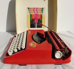 SUPER COOL RED OLIVETTI “BAMBINO” TYPEWRITER, MADE IN BRAZIL (MAYBE), WORKS