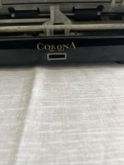 1937 Corona standard typewriter standard Glossy black Flat Top Beautiful